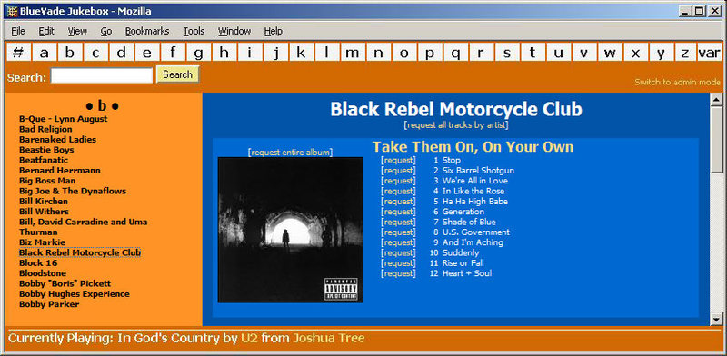 BlueVade JukeBox Screenshot